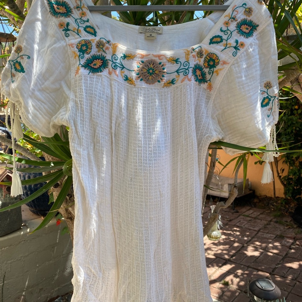Lucky Brand Embroidered top
